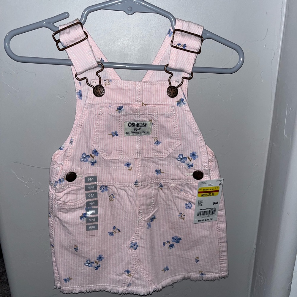Pink floral overall